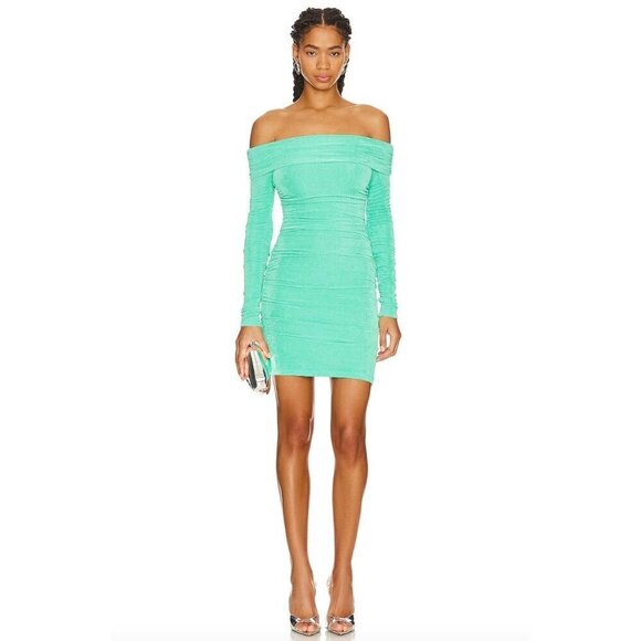 SER.O.YA Windsor Dress Pistachio Womens Size Medium - Picture 2 of 9